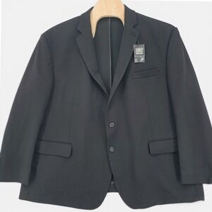 J Ferrar‎ Mens 3XL 54 56 Short Sport Coat Black 360 Stretch Big Tall NWT Classic